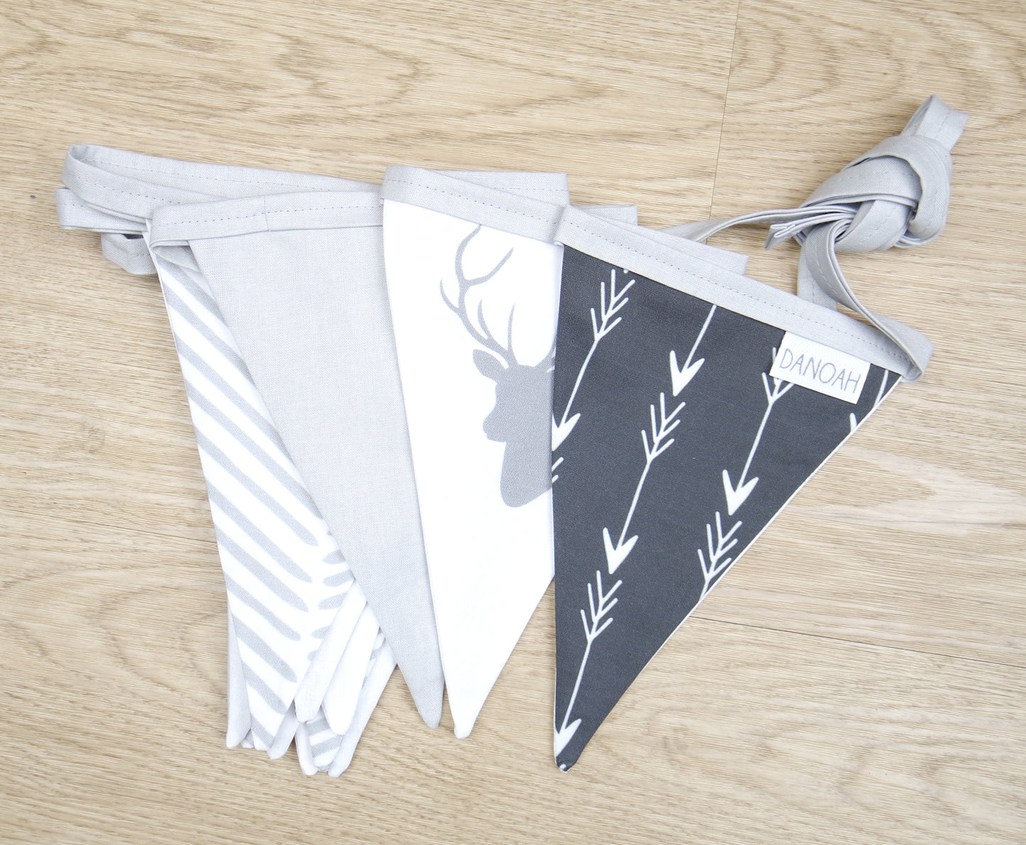 Grey Woodland Bunting Flags