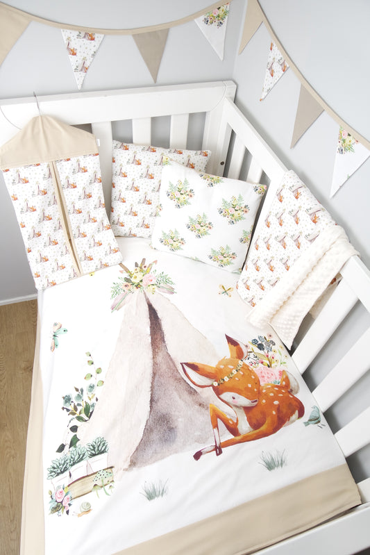 Boho Deer Minky Baby Blanket