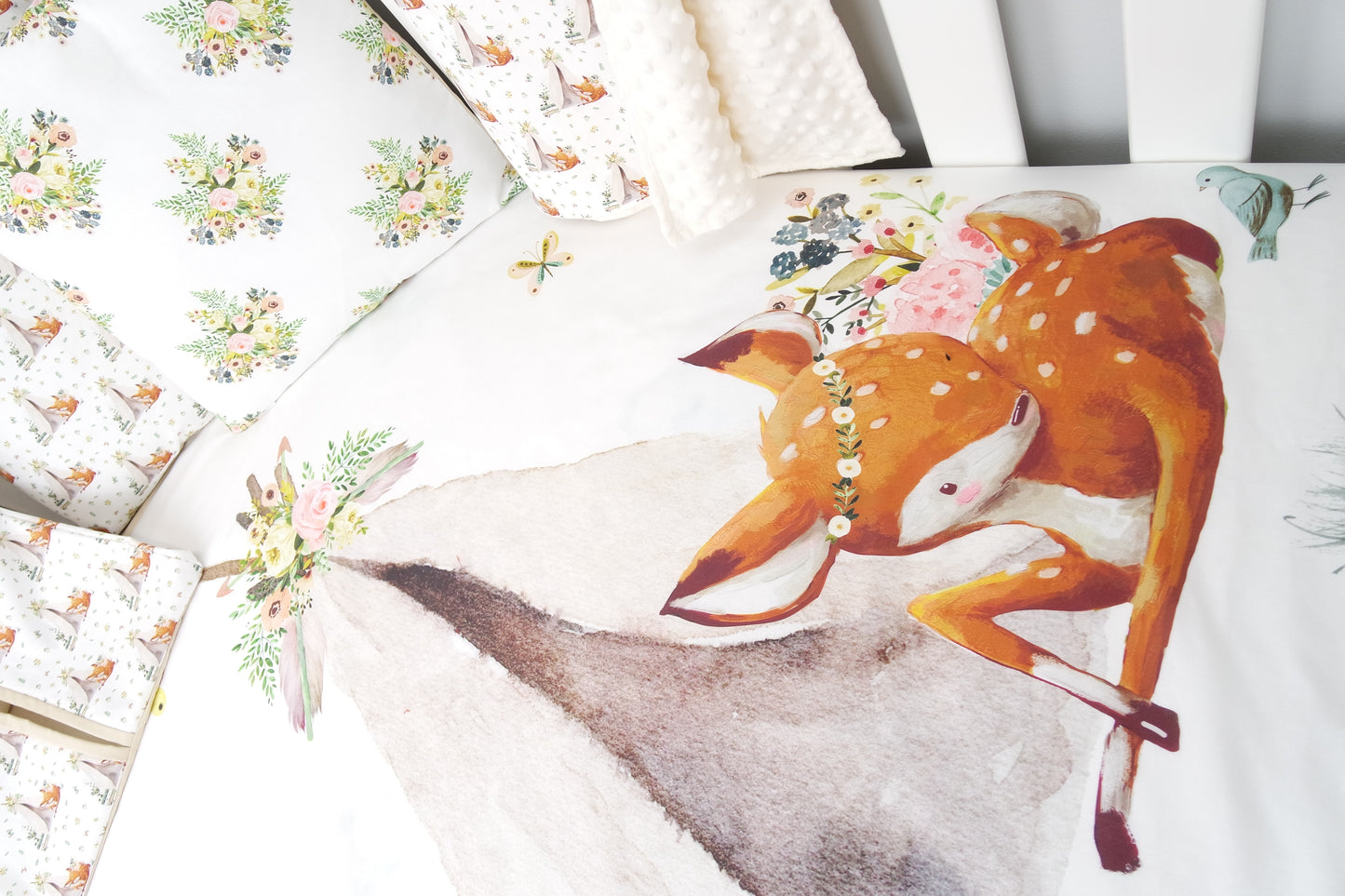 Boho Deer Cot Quilt