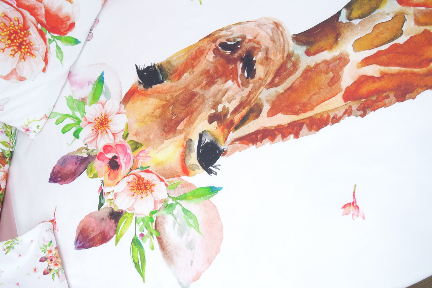 Girl Giraffe Cot Quilt