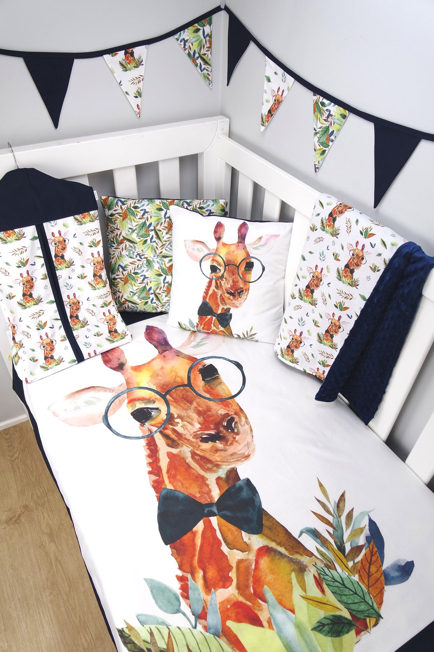 Boy Giraffe Cot Quilt