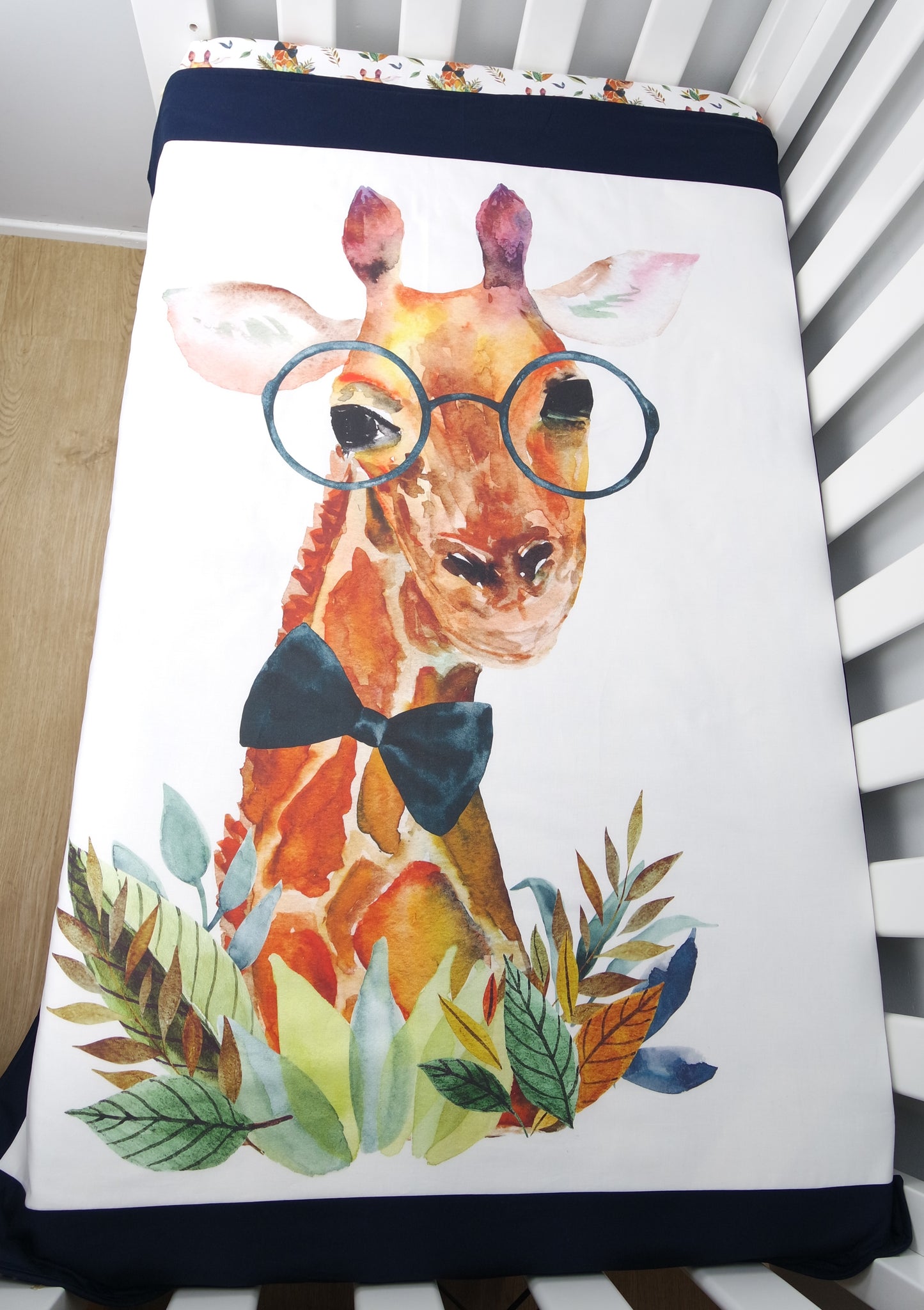 Boy Giraffe Cot Quilt