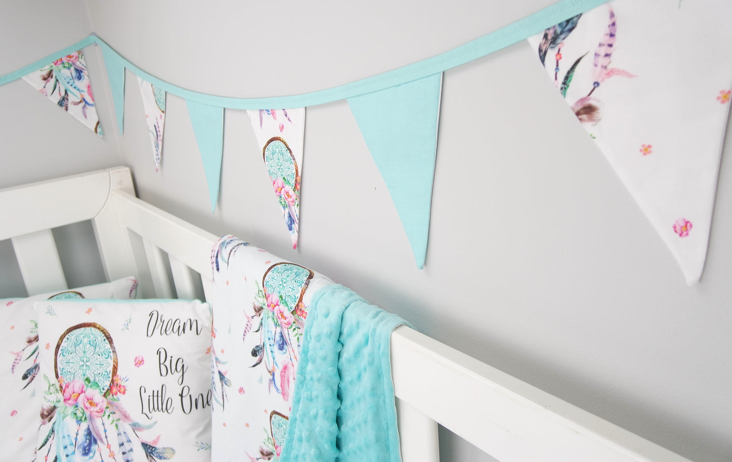 Aqua Dreamcatcher Bunting Flags