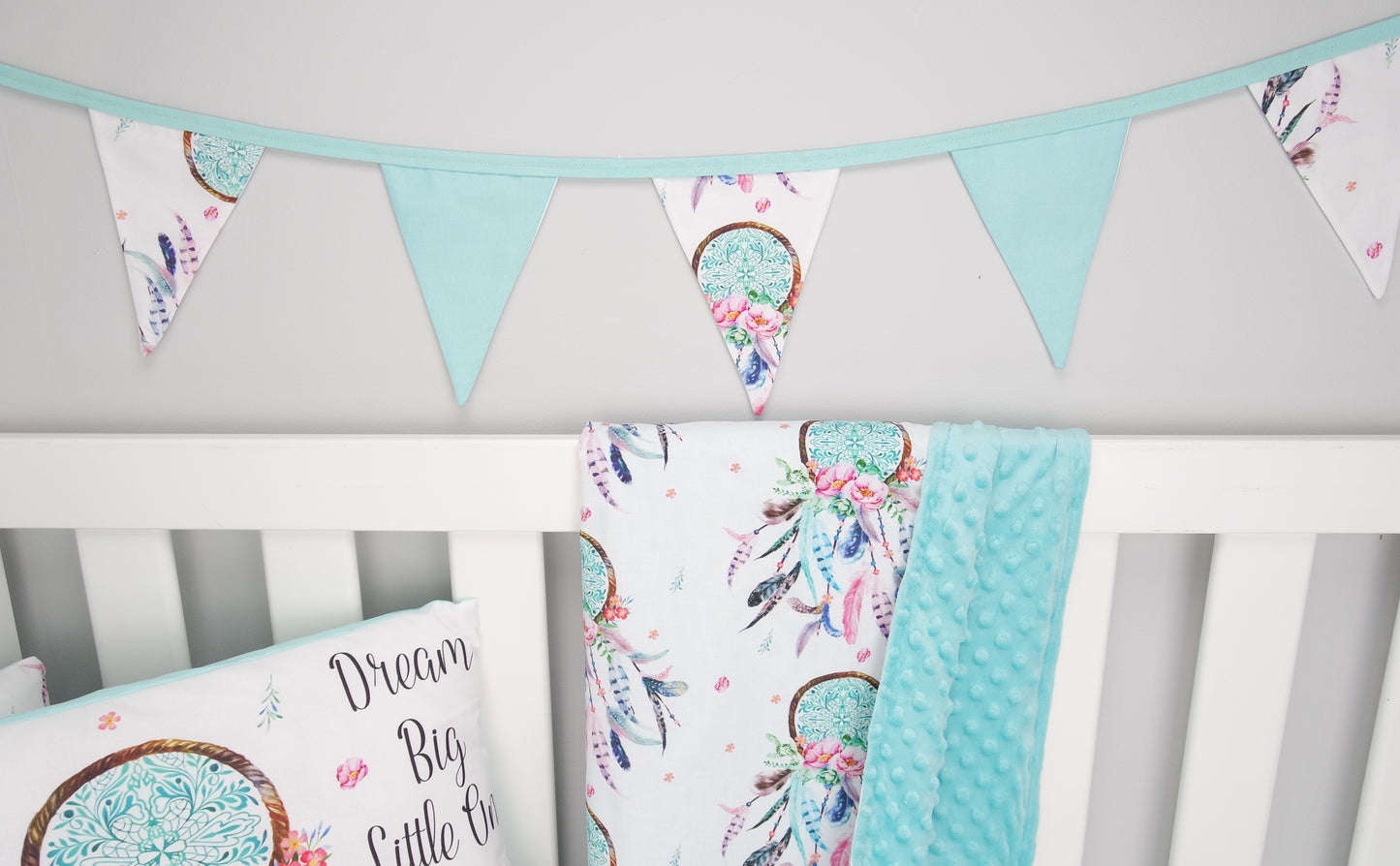 Aqua Dreamcatcher Bunting Flags