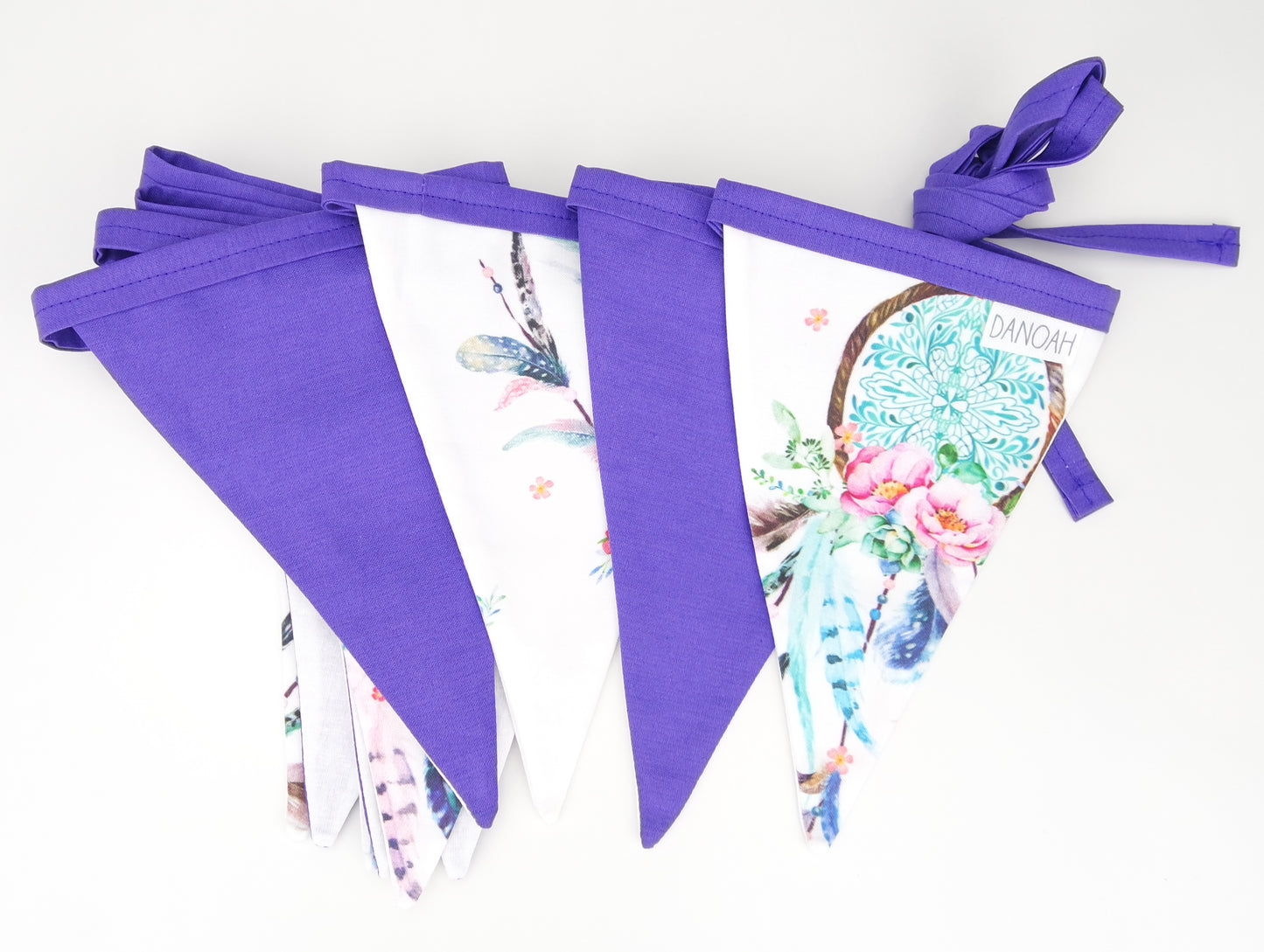 Bright Purple Dreamcatcher Bunting Flags