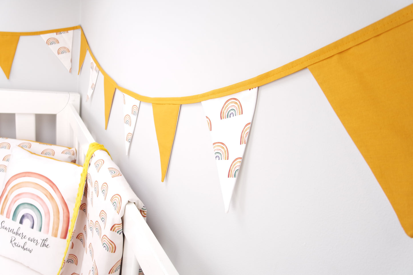 Earthy Rainbow Bunting Flags
