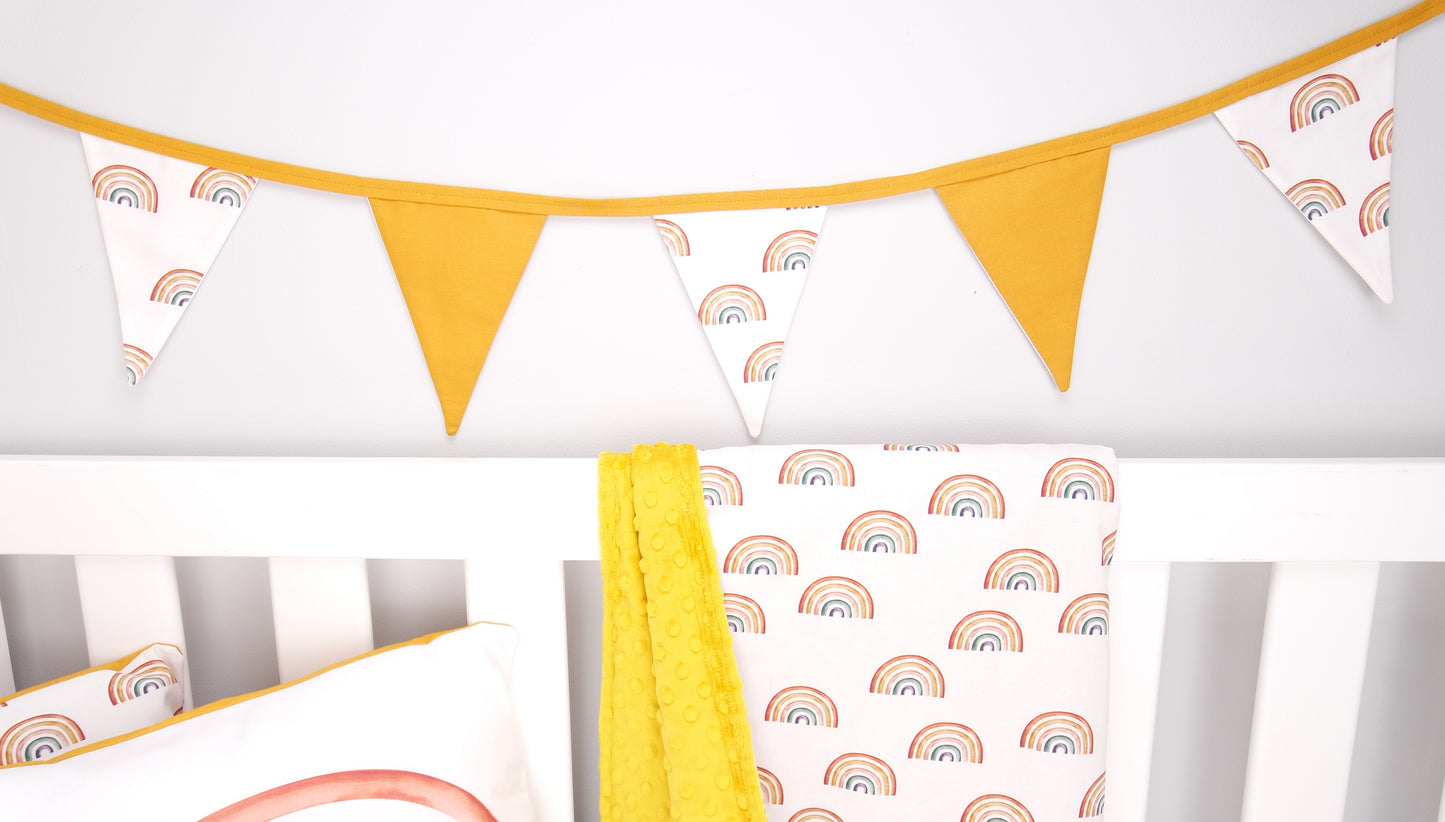 Earthy Rainbow Bunting Flags