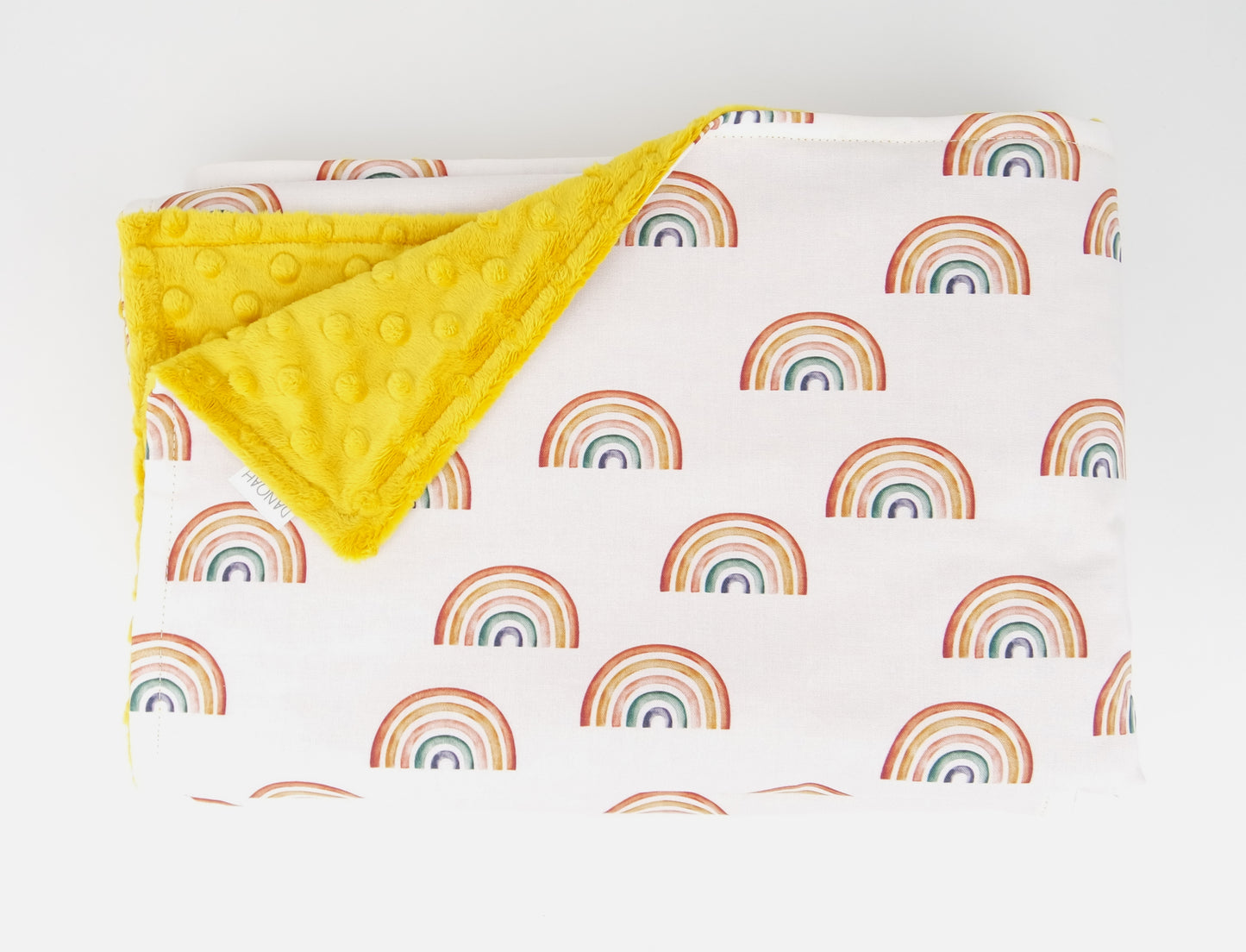 Earthy Rainbow Minky Baby Blanket