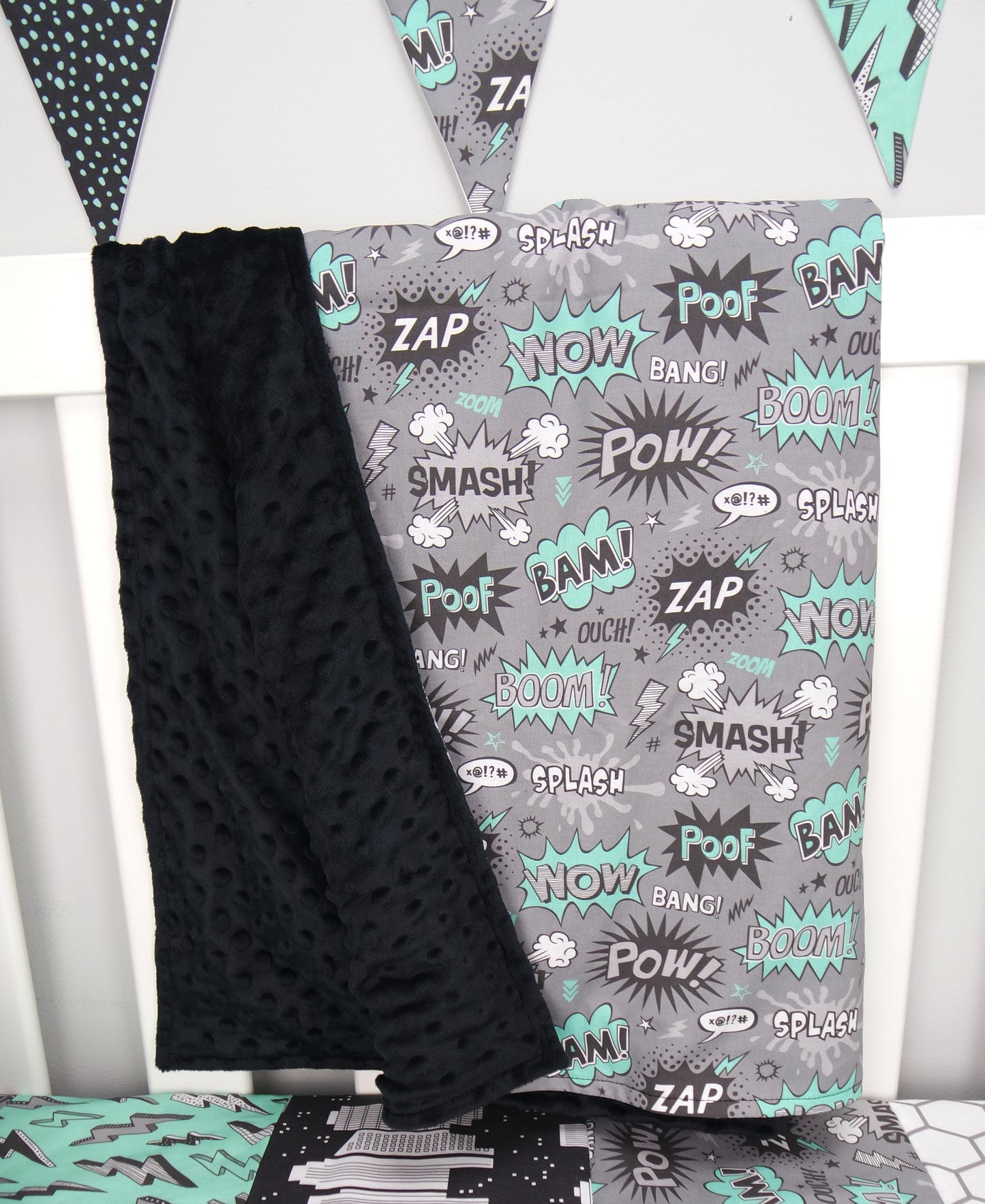 Little Superhero Minky Baby Blanket
