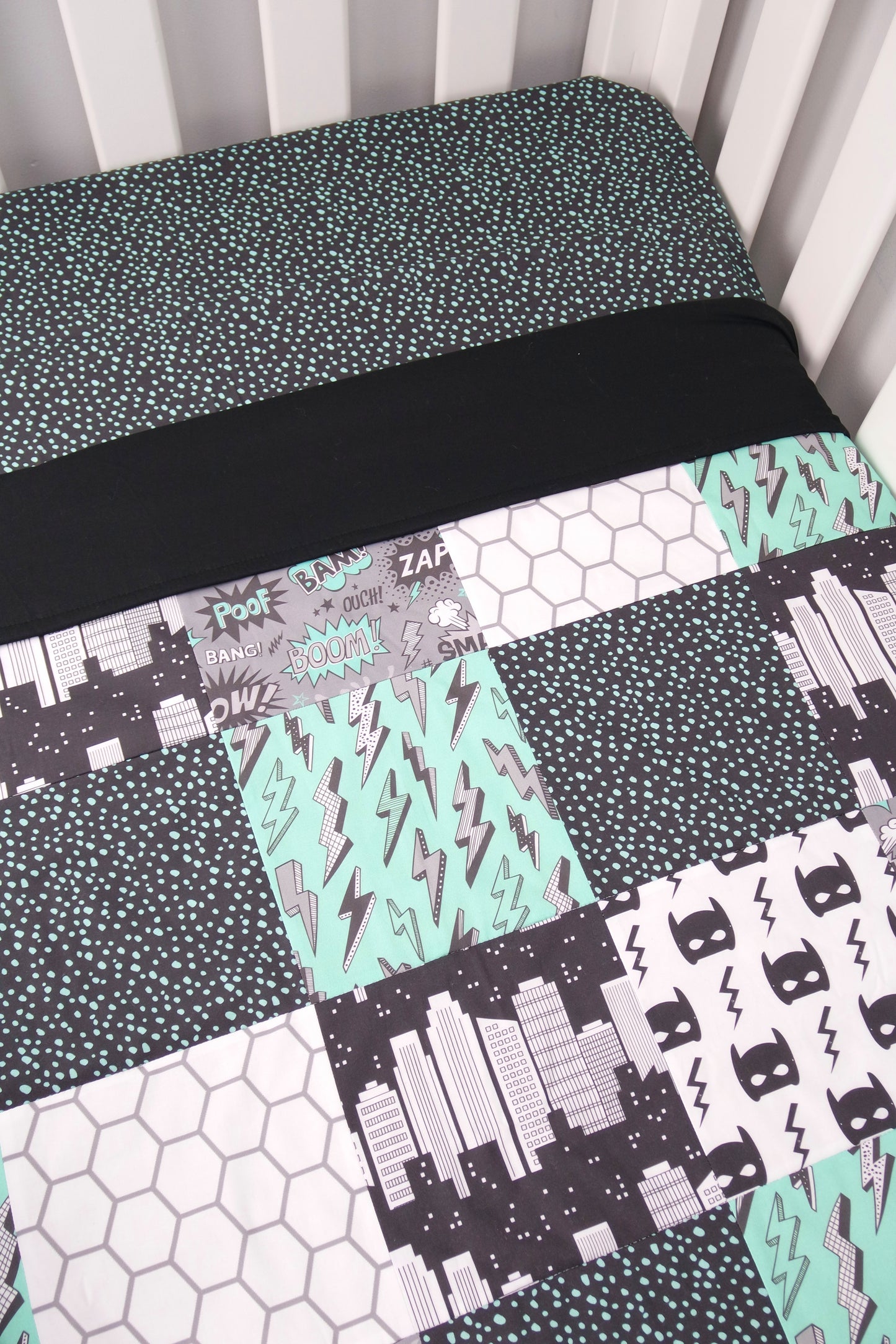 Little Superhero Patchwork Quilt
