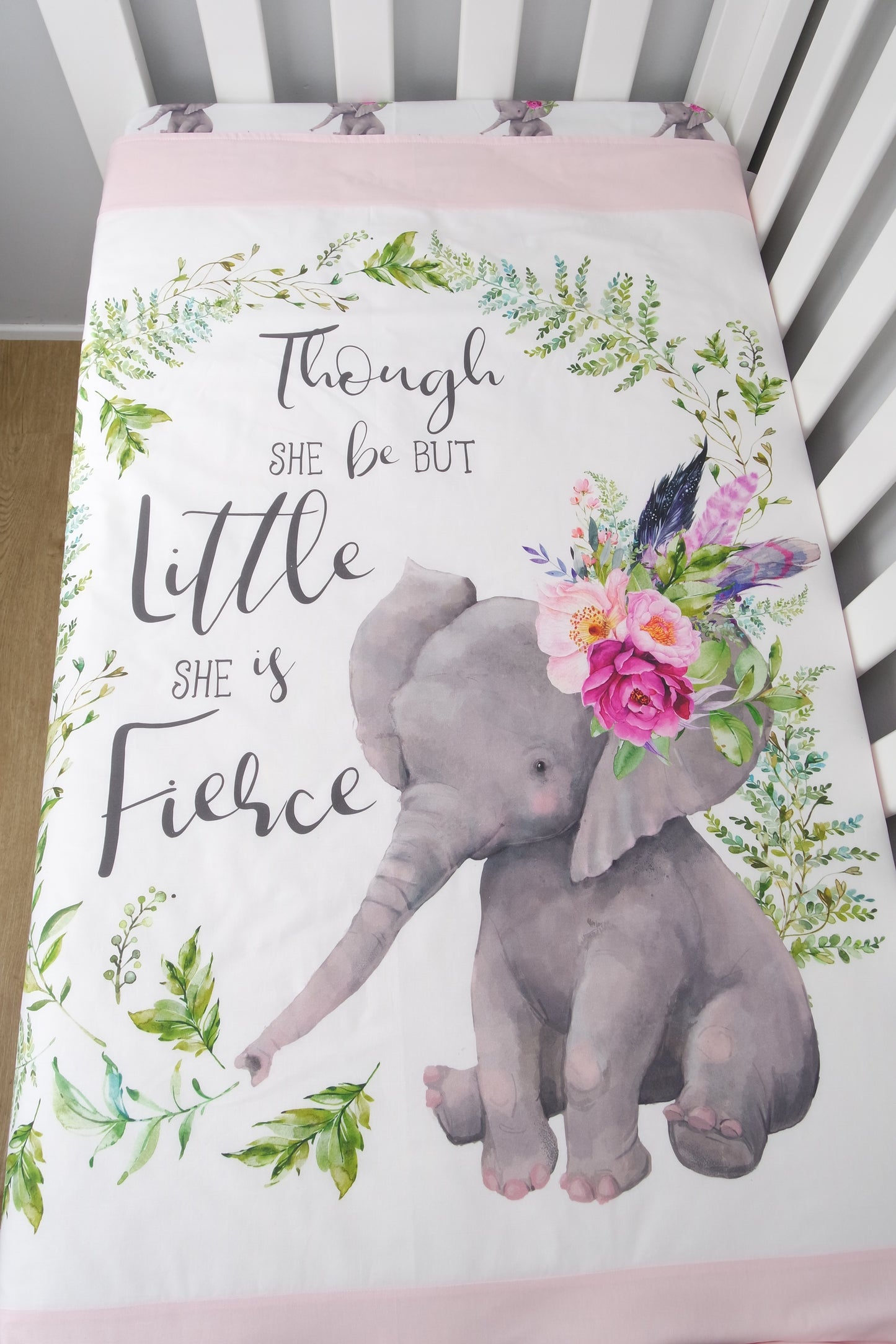 Fierce Elephant Cot Quilt