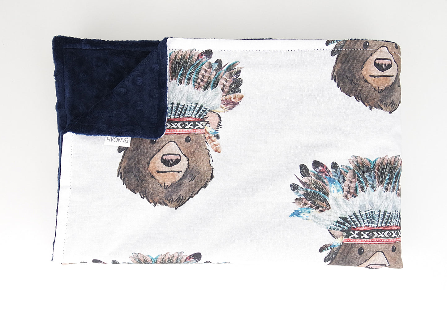 Tribal Bear Minky Baby Blanket