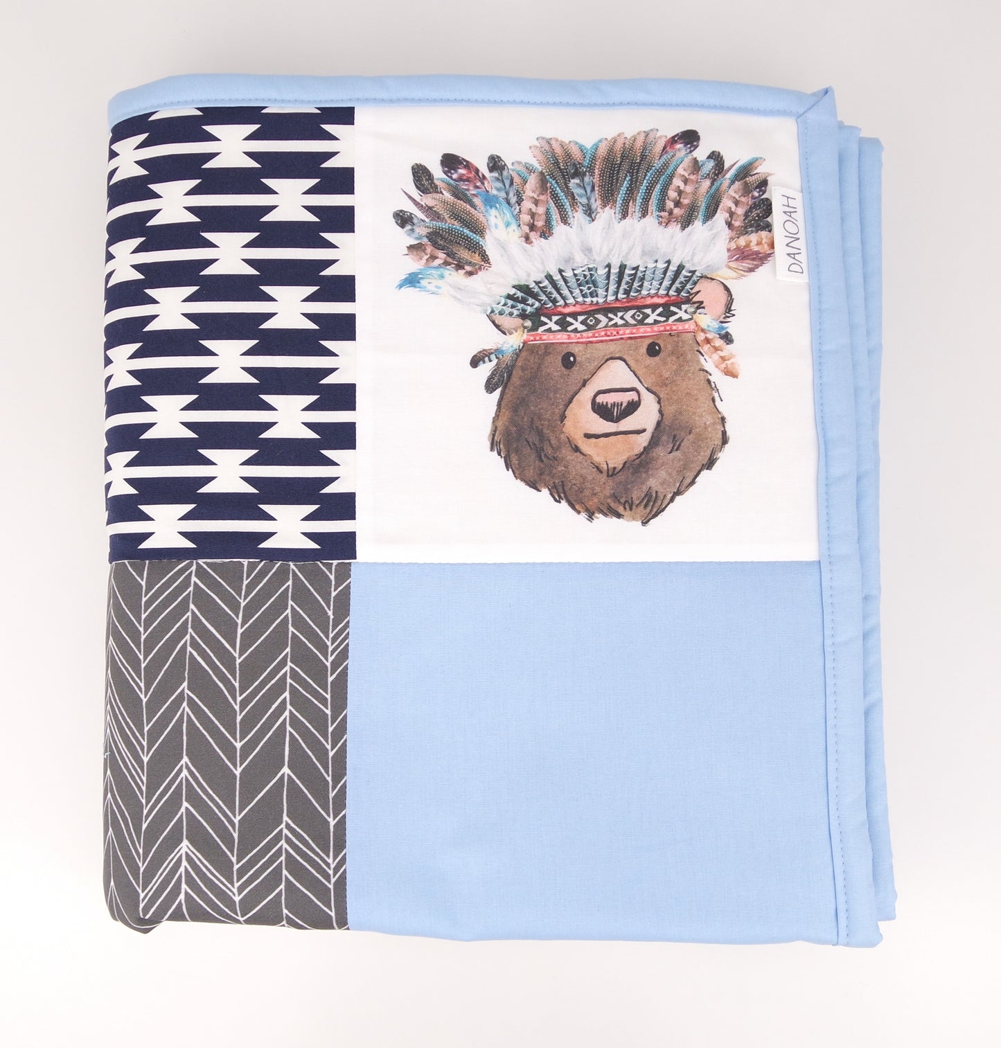 Tribal Bear Patchwork Quilt