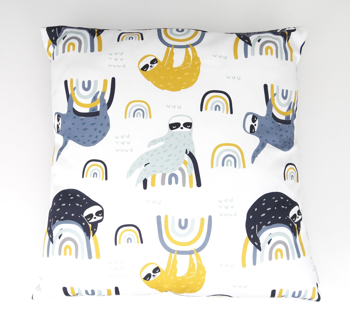 Rainbow Sloth Cushion Cover