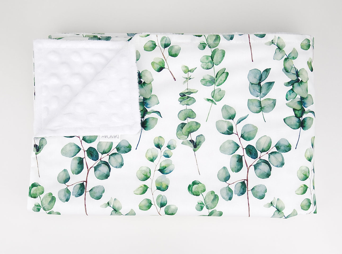 Australian Silver Gum Leaf Minky Baby Blanket