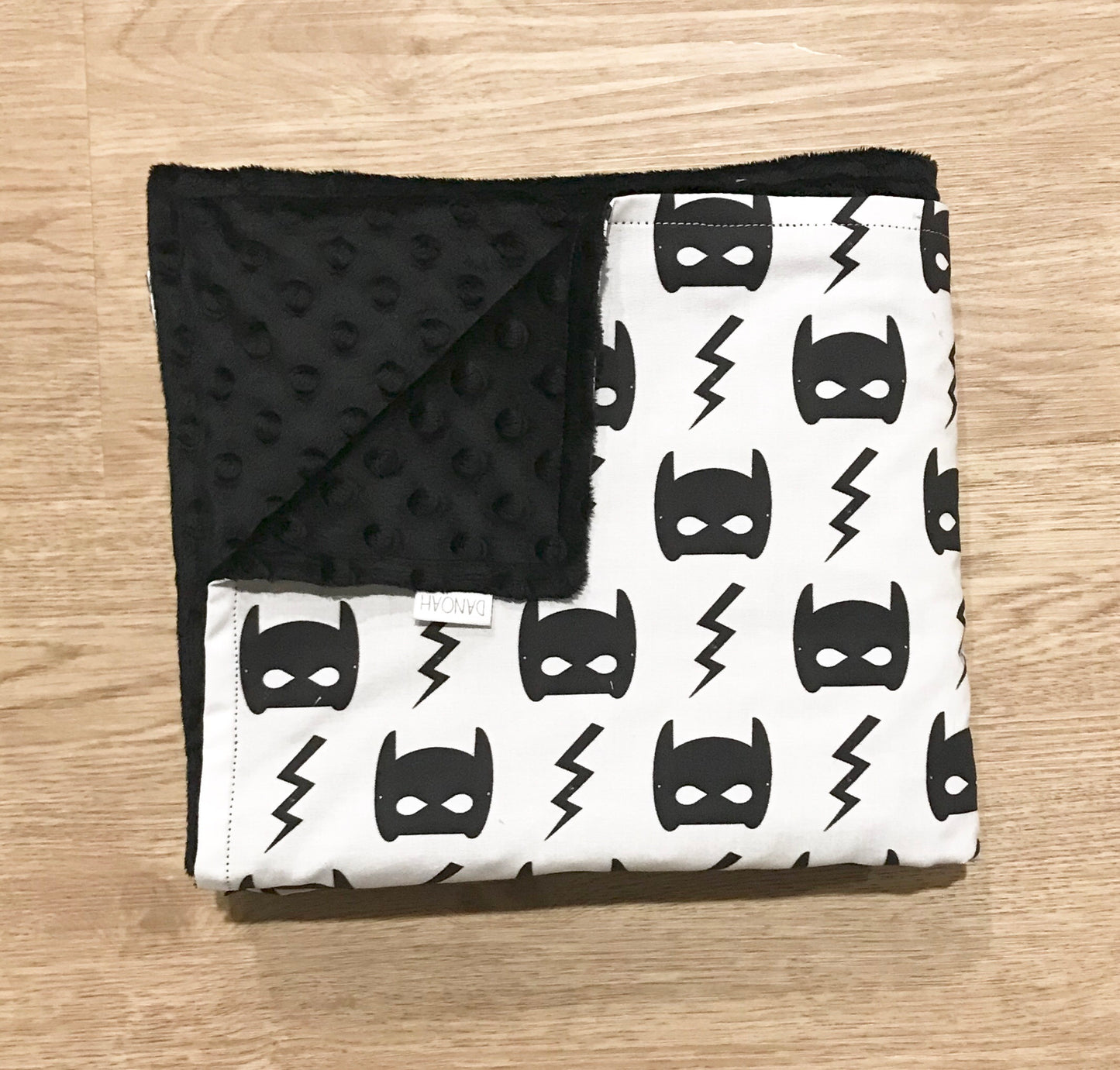 Batmask Minky Baby Blanket