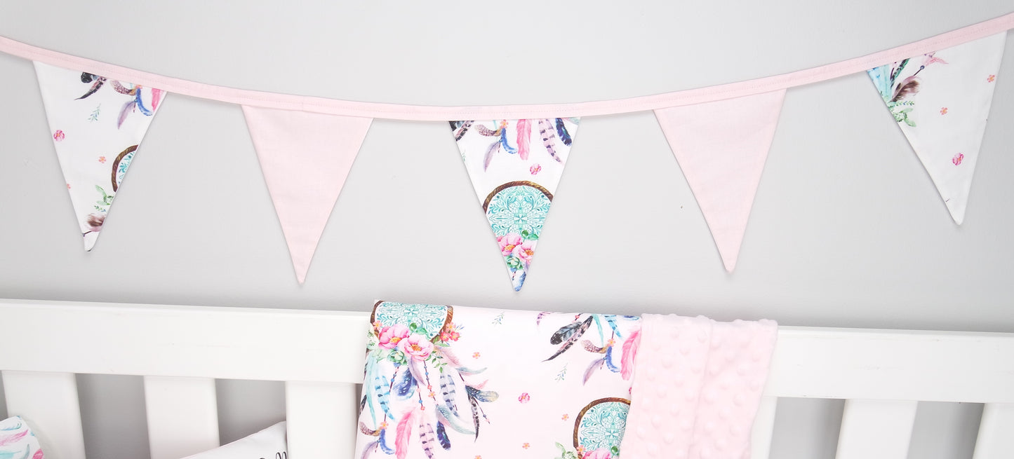 Pink Dreamcatcher Bunting Flags