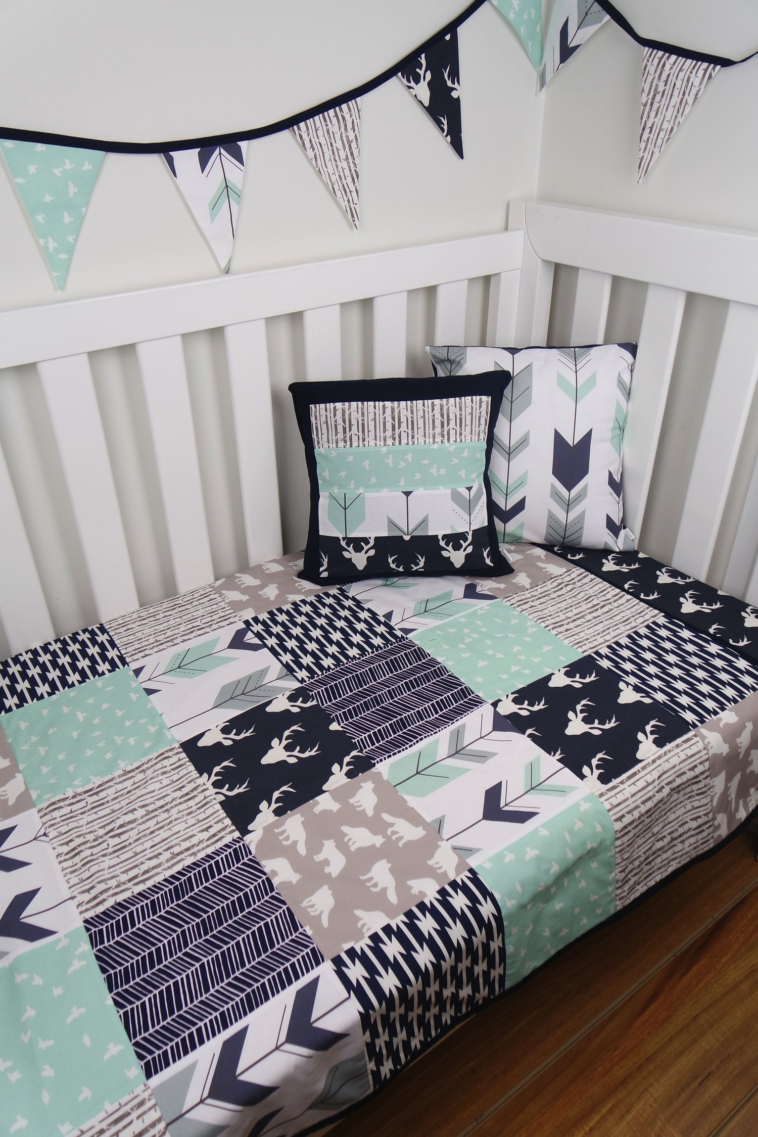 Navy & Mint Woodland Nursery Collection