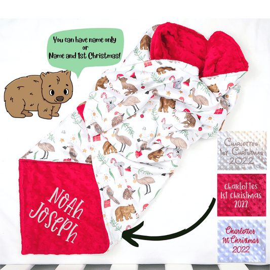 Personalised Deluxe Minky Dot Blanket - Christmas 2023 Limited Edition