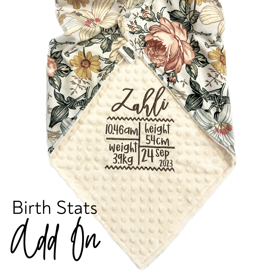 Birth Stats Embroidery ADD ON
