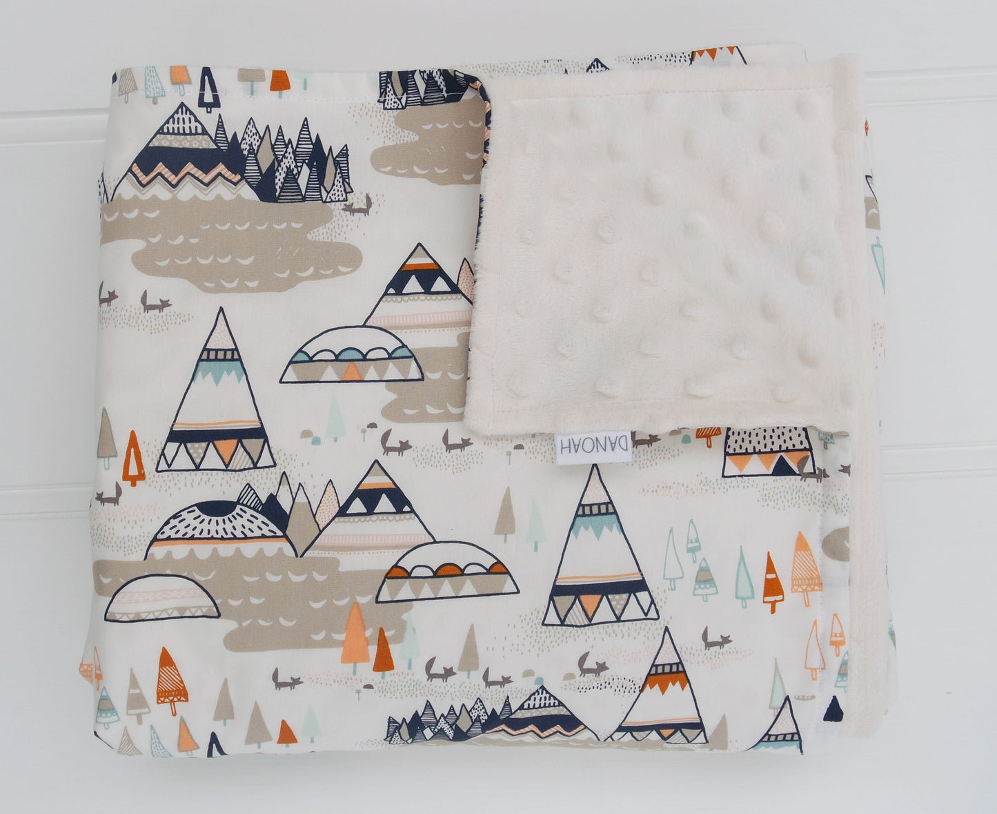 *40% OFF* Minky Baby Blanket with Indian Teepees