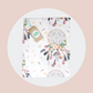 100% Cotton Cot/Bassinet Fitted Sheet or Change Table Cover - Neutral Dreamcatcher