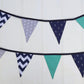 Navy Blue & Teal Anchor Bunting Flags