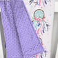 Pastel Purple Dreamcatcher Minky Baby Blanket