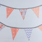 Peach & Grey Foxes Bunting Flags