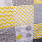 Yellow & Grey Patchwork Quilt