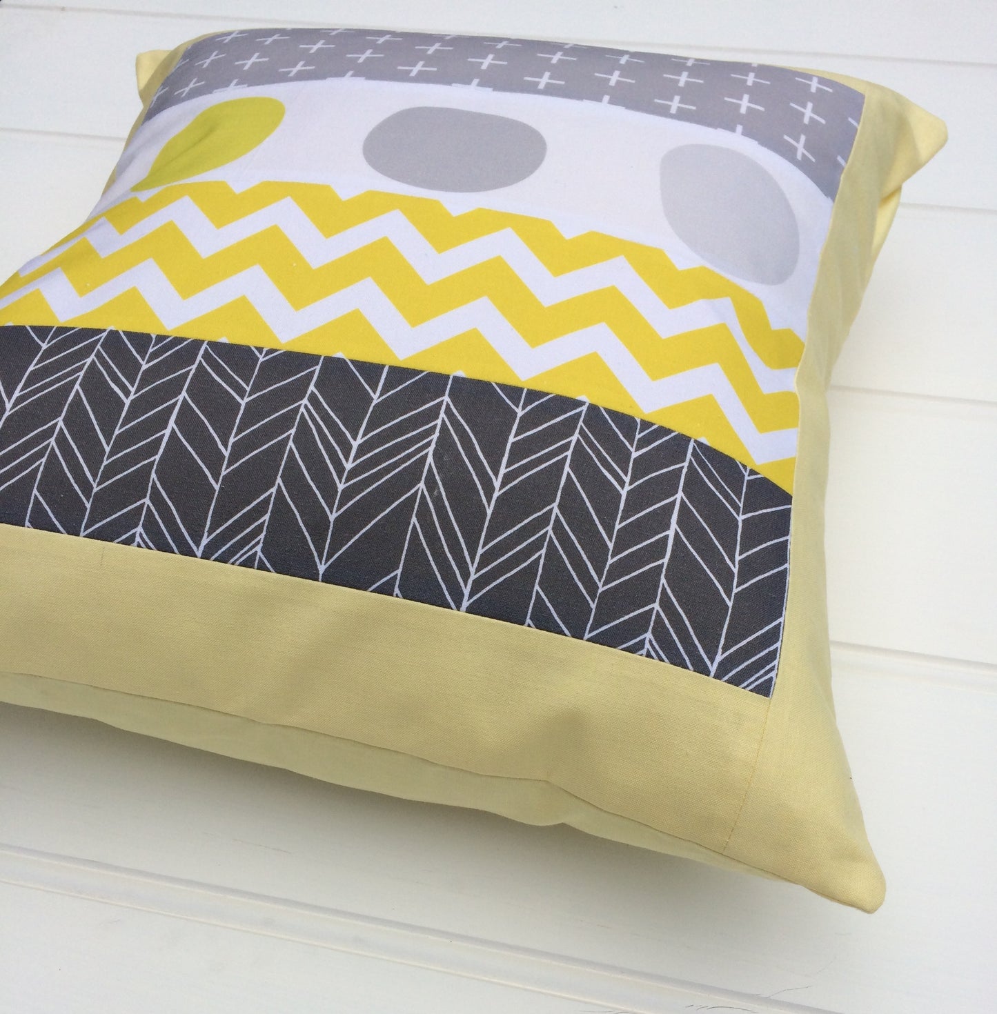 Yellow & Grey Cushion Cover