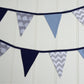 Two Blue & Grey Elephant Bunting Flags