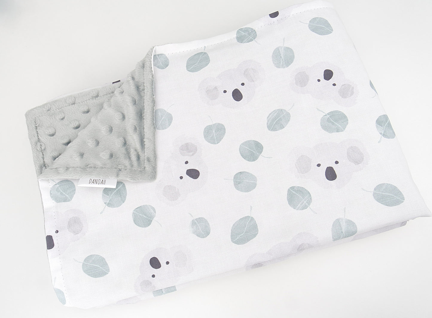 Australian Koala Minky Baby Blanket (Grey)