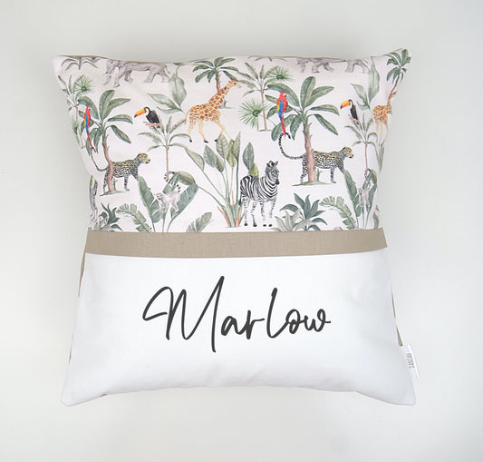 Tropical Jungle Personalised Cushion Cover