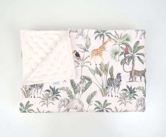 Tropical Jungle Minky Baby Blanket