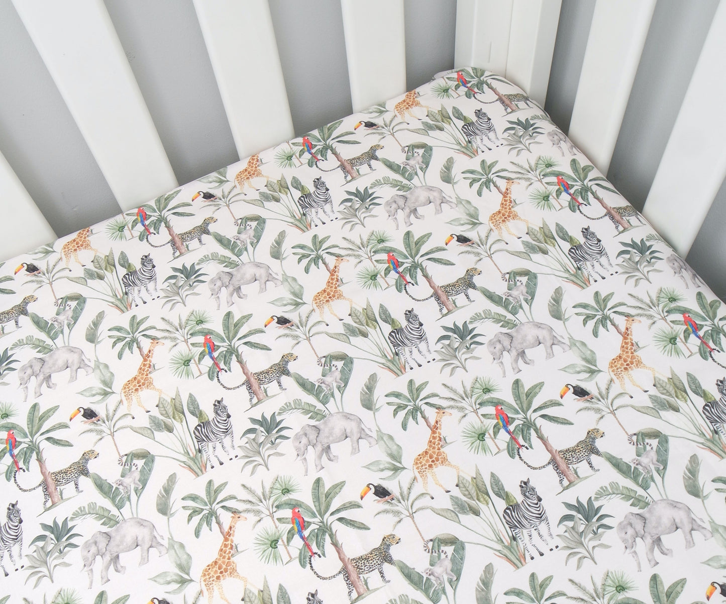 Tropical Jungle Fitted Cot Sheet