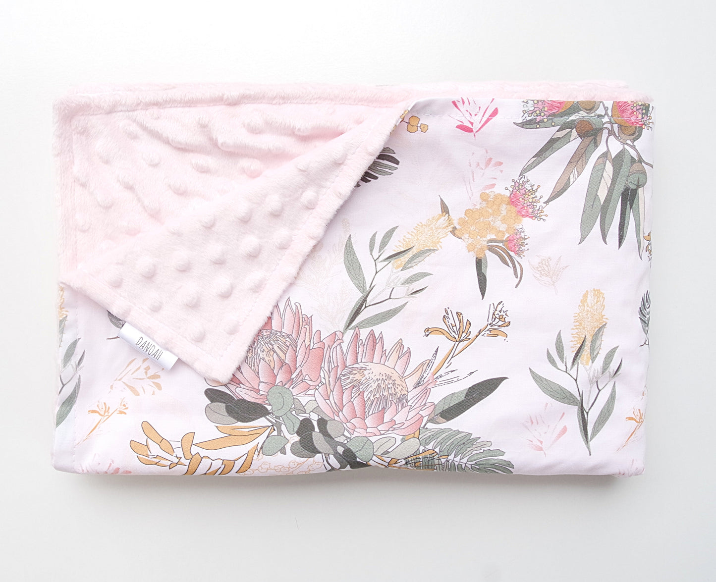 Australian Wildflower Minky Baby Blanket