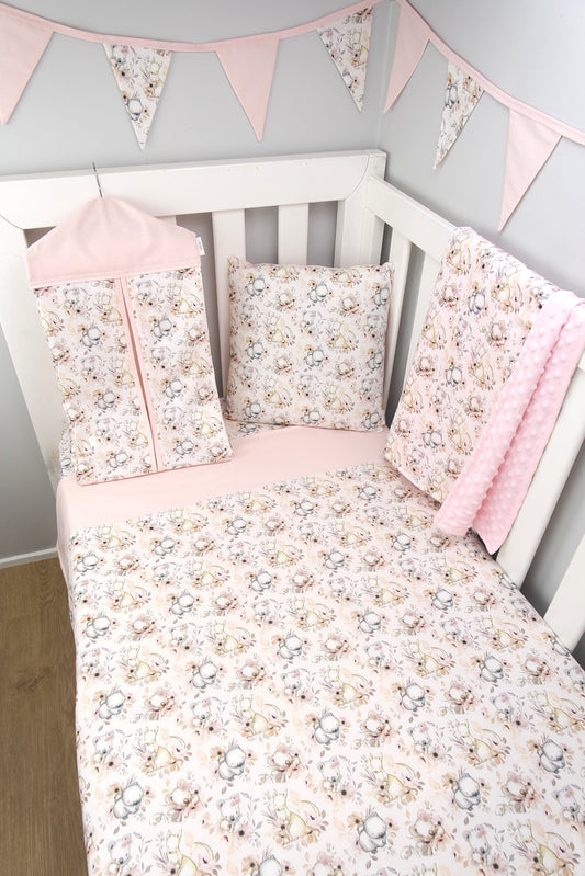 Floral Australian Animals Cot Quilt