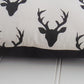 Black Deer Head Cushion Cover