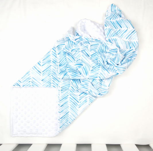 **50% OFF**  Baby Blue Arrows- Deluxe Minky Blanket