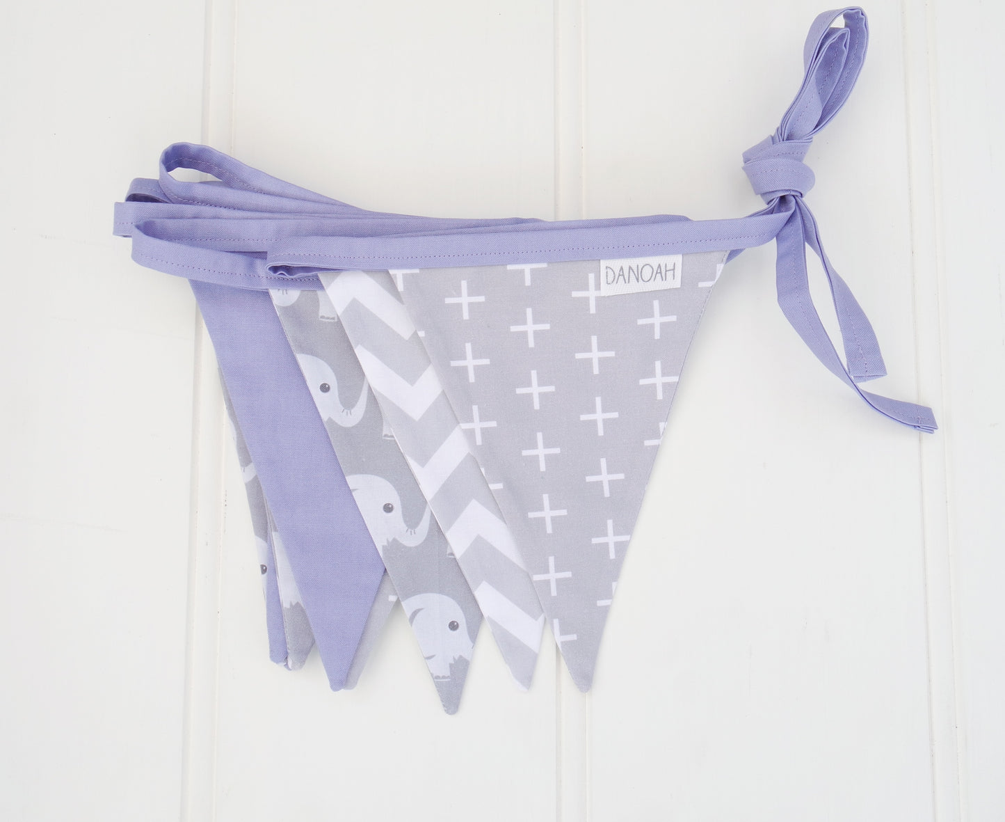 Purple & Grey Elephant Bunting Flags