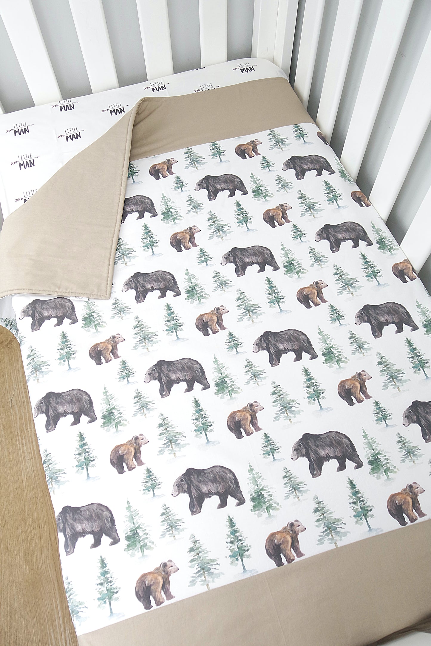 Bear In The Woods Cot Quilt