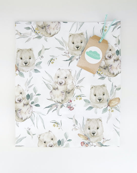 Willy the Wombat Fitted Cot Sheet