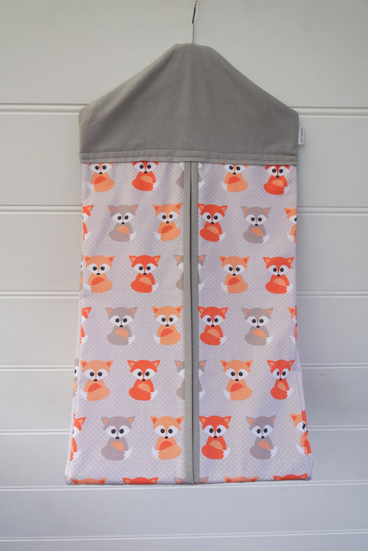 Peach Foxes Nappy Stacker