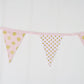 Pink, White & Gold Bunting Flags