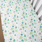 100% Cotton Cot/Bassinet Fitted Sheet or Change Table Cover - Little Dinosaur