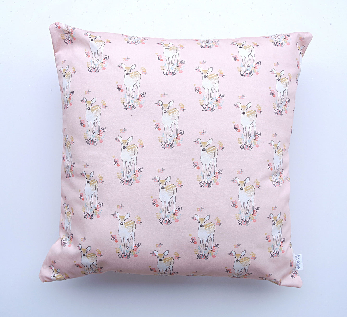 Pink Baby Deer Cushion Cover