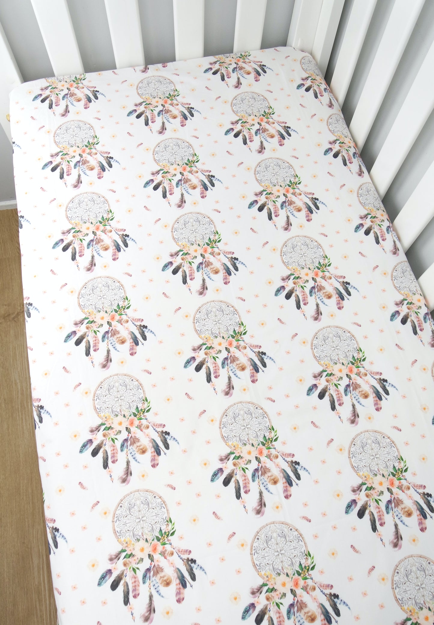 Fitted Cot Sheet ADD-ON to Neutral Dreamcatcher Collection