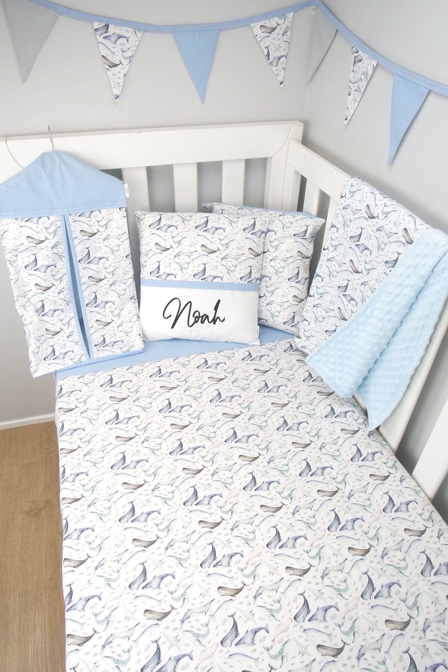 100% Cotton Cot/Bassinet Fitted Sheet or Change Table Cover - Under the Sea
