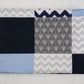 Blue & Grey Patchwork Quilt